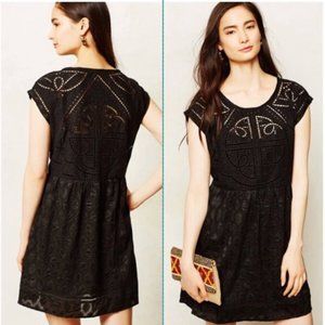 Vanessa Virginia Black Eyelet Dress